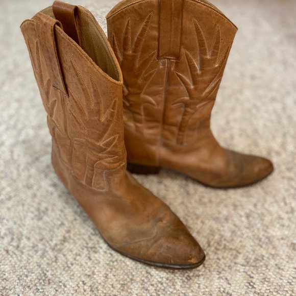 Vintage Jean Pier Clemente Brown Cowboy Boots - Picture 5 of 5
